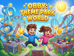 खेल Obby: Theme Park World
