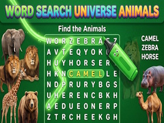 खेल Word Search Universe Animals