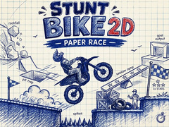खेल Stunt Bike 2D Paper Race