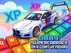 खेल Obby: Supercar Race on a Giant Keyboard