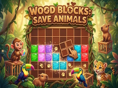 ગેમ Wood Blocks: Save Animals
