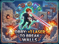 గేమ్ Obby: +1 Laser to Break Walls