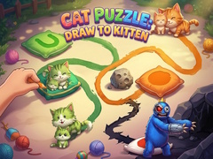 खेल Cat Puzzle: Draw To Kitten